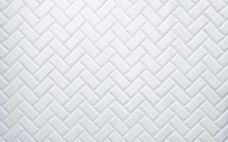 White bathroom tile.