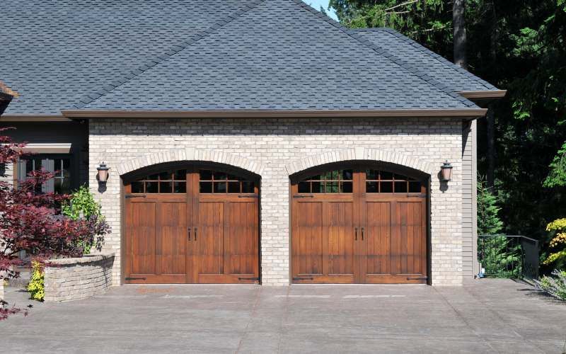 Set of garage doors on a home.