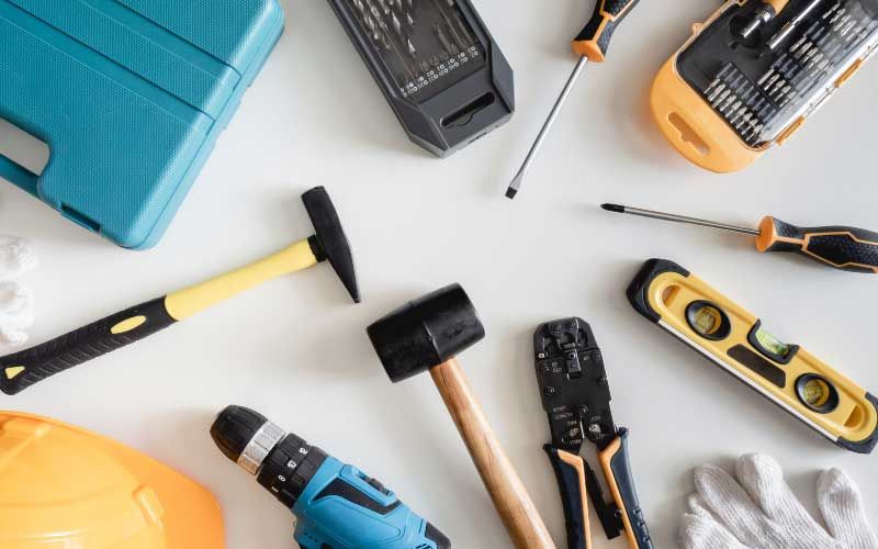 Tools needed for home services.