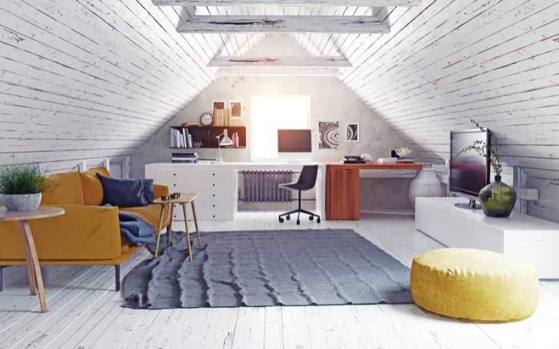 Modern attic space.