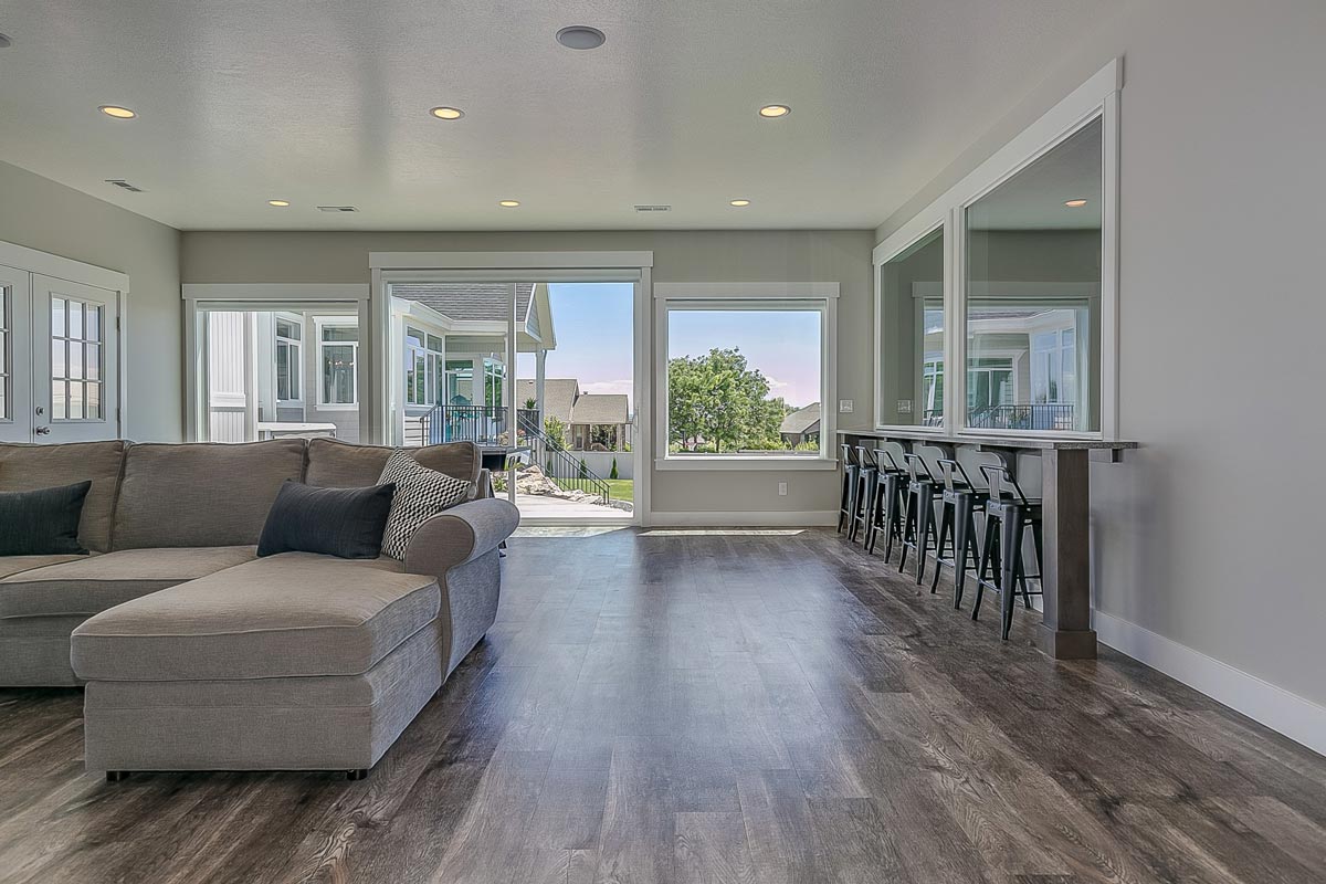 Freshly remodeled living room in Collierville, Tennessee.
