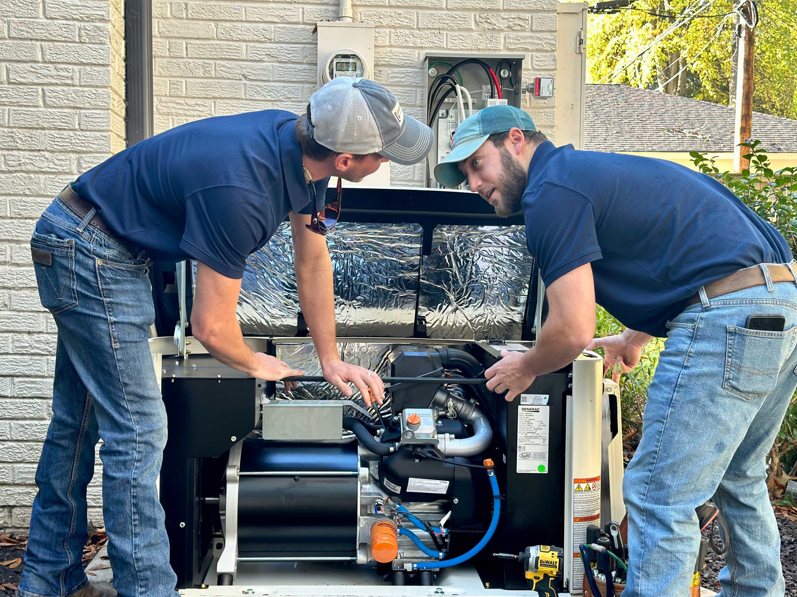 Whole house generator installation.