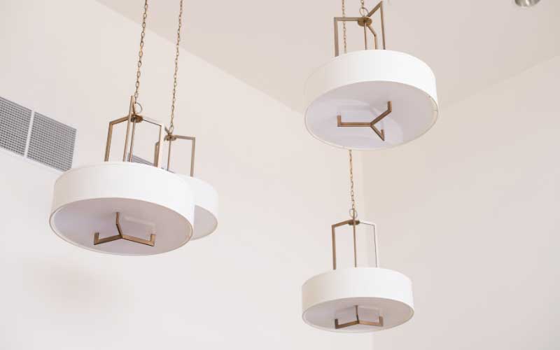 Modern light fixtures.
