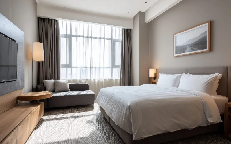 Guest room in a home.