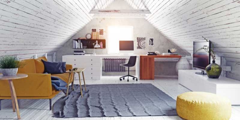 Modern attic space.