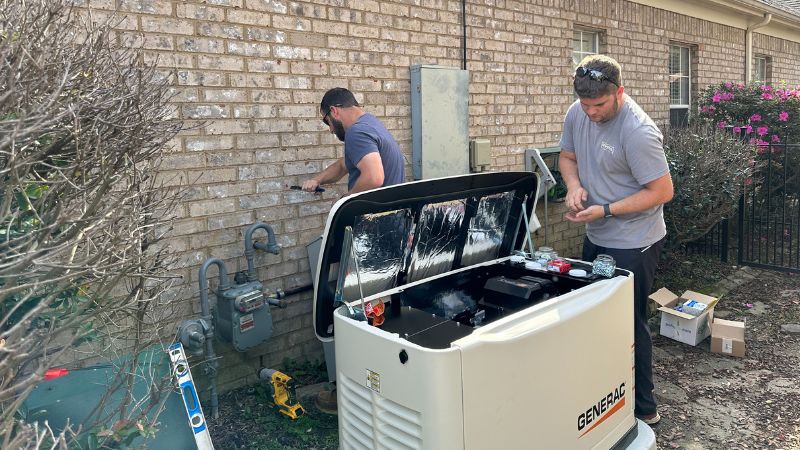 Generac generator installation.