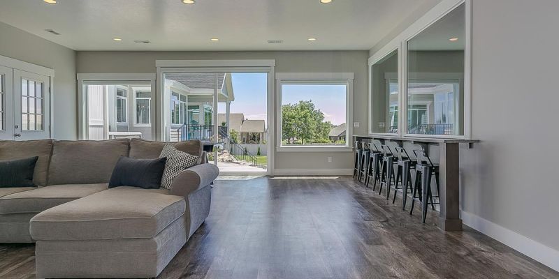 Freshly remodeled living room in Collierville, Tennessee.
