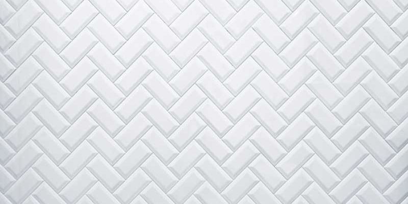 White bathroom tile.